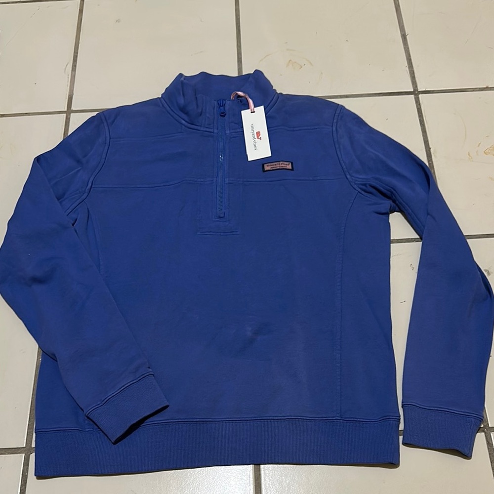 Vineyard Vines Blue Zip Up Sweater